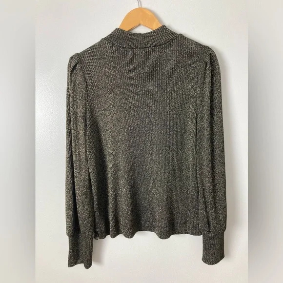 Women’s LOFT Black and Gold Sweater Size Large - Picture 3 of 10